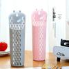 Wall-Mounted Kitchen Chopstick Holder with Lid - Plastic Storage Rack & Drainer