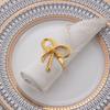 Napkin Rings with Bow Decor Zinc Alloy Napkin Holders Wedding Party Decoration Table Setting Accessories