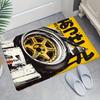 Racing Wheels Printed Carpet Soft Noise Reduction Entrance Door Mats Bedroom Bathroom Doorway Mats Home Decoration