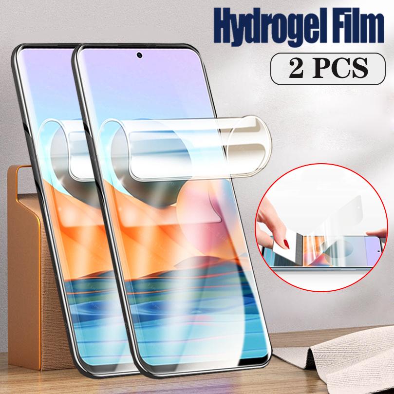 2 STK HD Hydrogel Film for iPhone Samsung Huawei Honor Xiaomi Redmi OPPO Realme Vivo OnePlus telefonskjermbeskytter mykt heldeksel