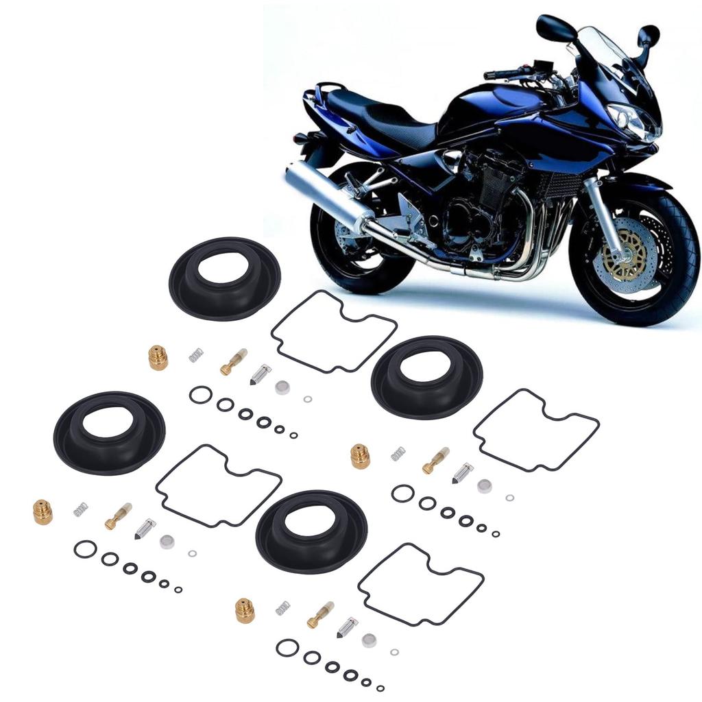 Motorcycle Carburetor Repair Kit for Suzuki GSF1200 Bandit 2001-2006, 56-Piece Carburetor Rebuild Set with Diaphragm Gasket and O-Ring Replacement