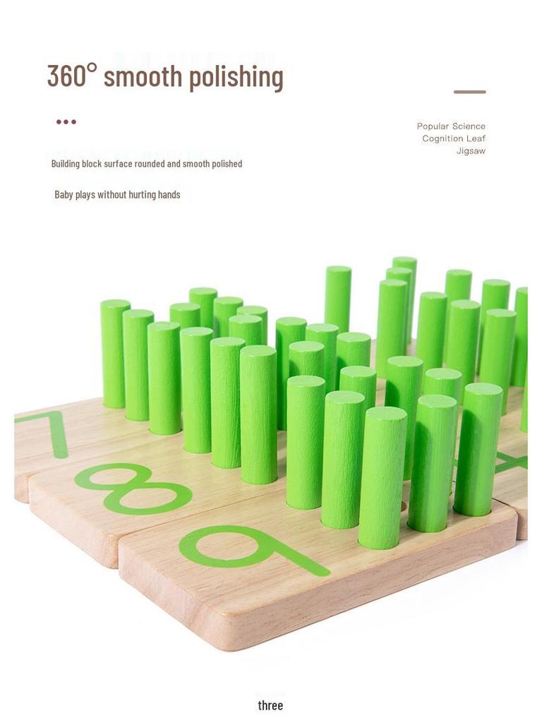 Montessori Math Sticks: Number Matching Wooden Toys for Early Education (Ages 3-6)