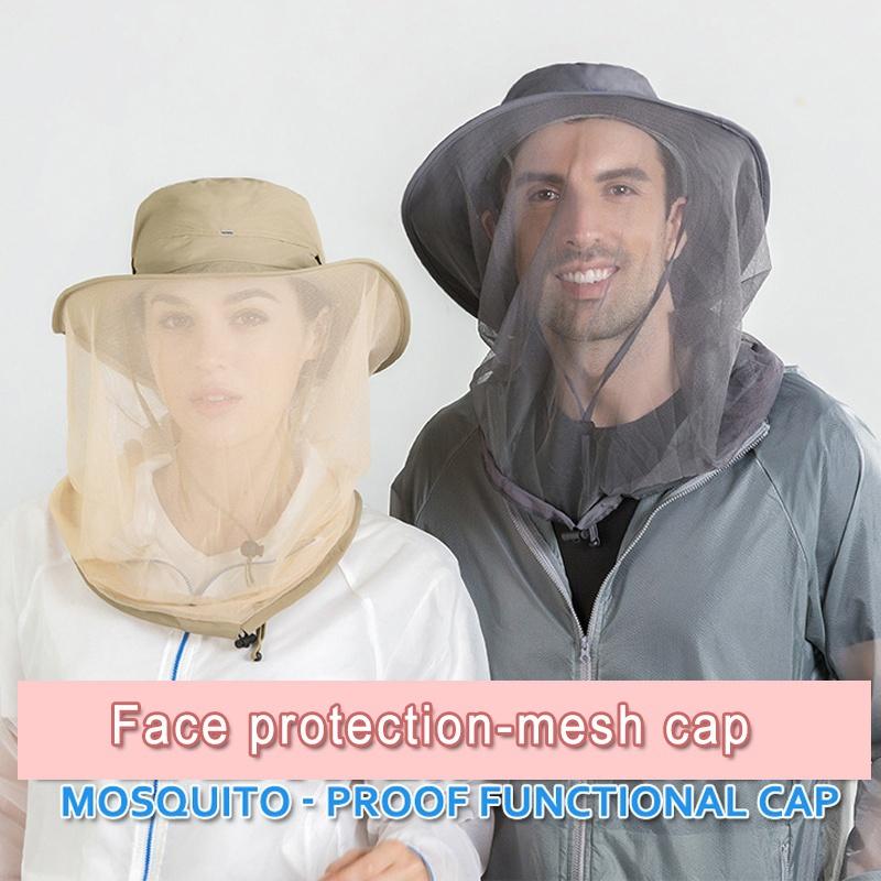 Cap Outdoor Anti Mosquito Hats for Men Mesh Head Net Face Protector Travel Camping Healthy Care Caps