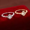 Exquisite Four-Leaf Clover Ring Sparkling Synthetic Zirconia Ring For Women'S Perfect Gift