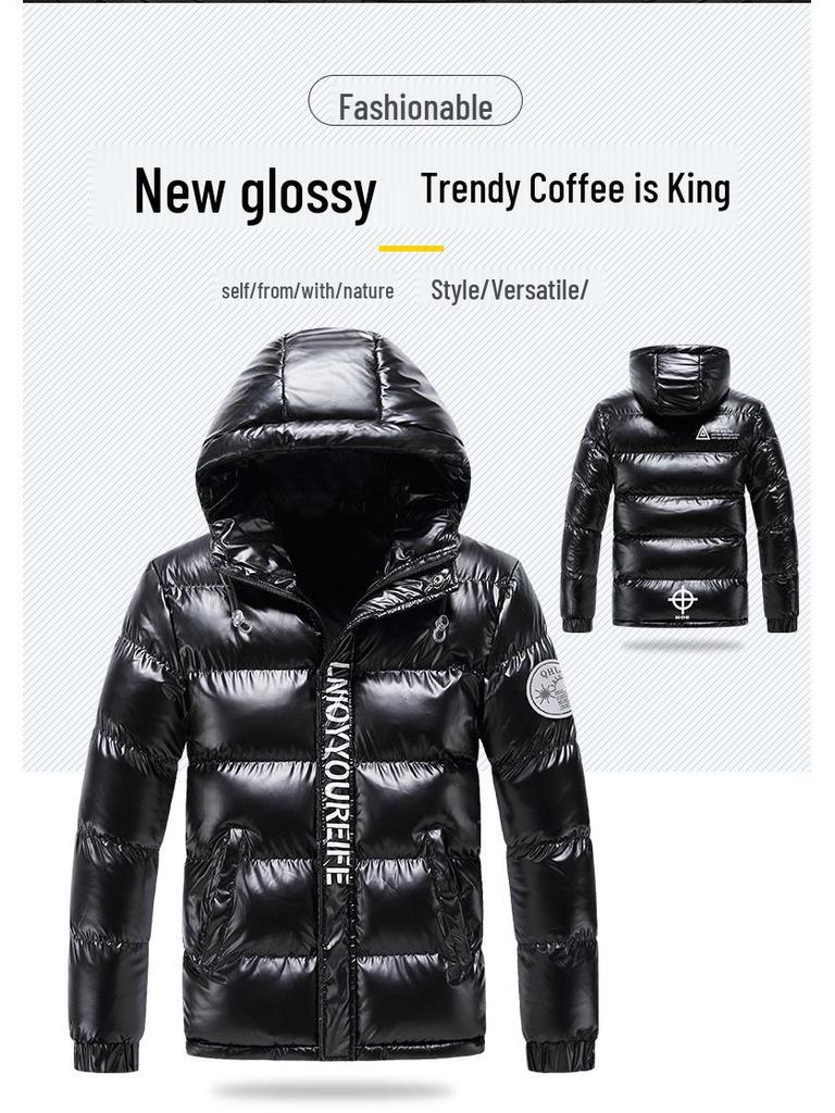 Men's Grey Hooded Cotton Zipper Cardigan - Thickened Winter No-Iron Casual Jacket