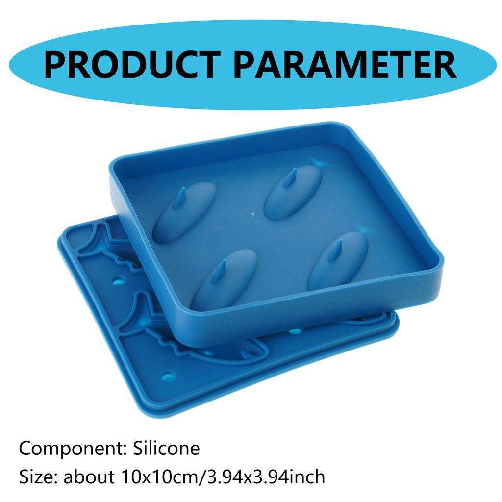 Lätt att lossa isformen Unik hajfinsformad isbricka Flexibel silikonismaskin för cocktails kaffe Lätt att använda