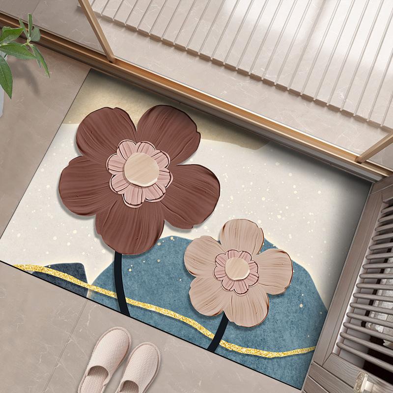 Small Fresh Three-dimensional Household Toilet Door Dirty Diatom Mud Mat Toilet Absorbent Quick Dry Non-slip Mat