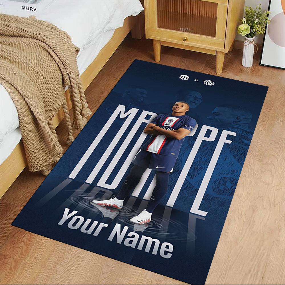 Mbappé Customize Your Name Carpet Suitable for Outdoor Balcony Kitchen Dining Room Antislip Carpet Decorate Offices Perfect Gift for Friends & Family