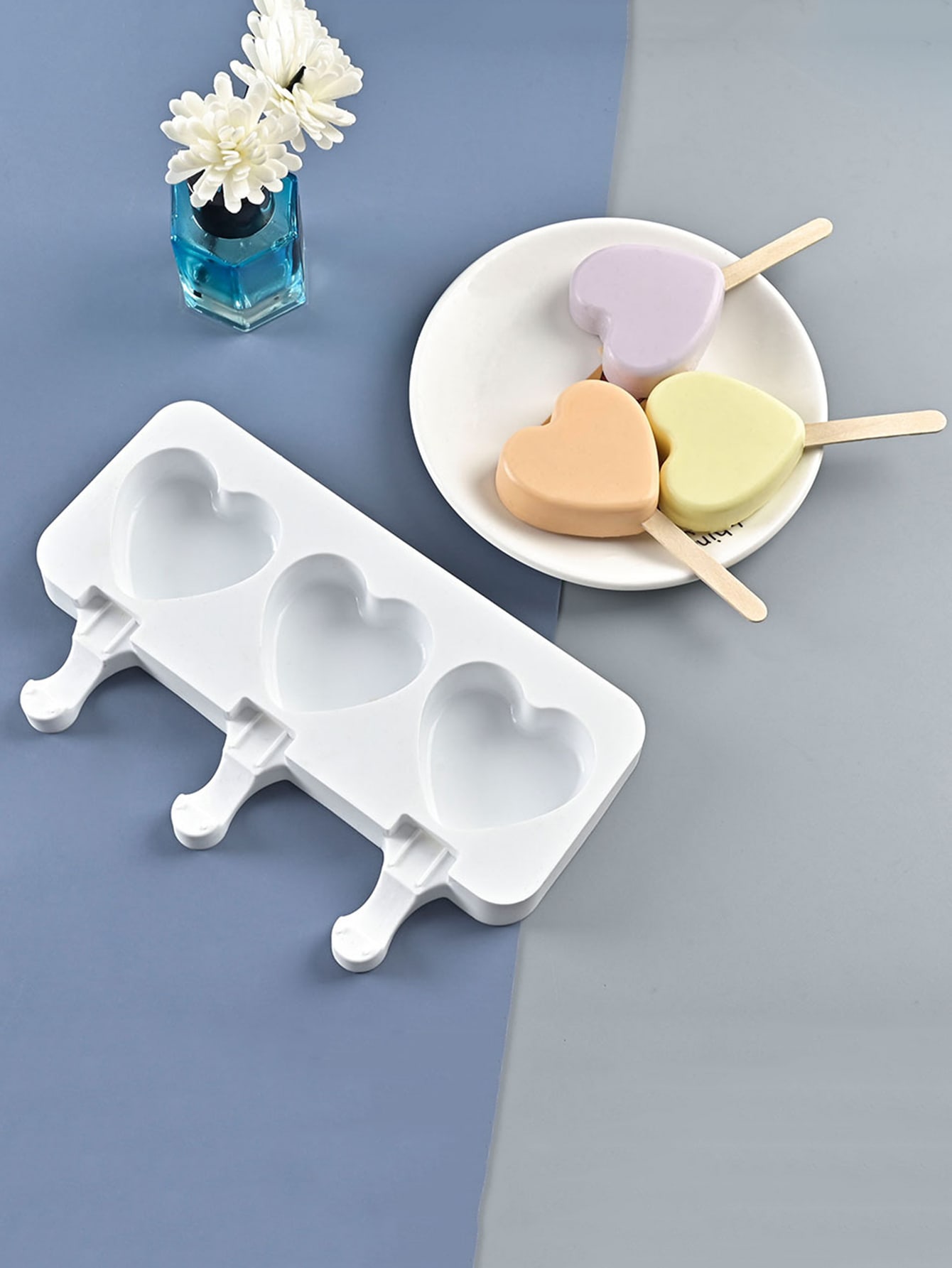 

1pc - Summer 3-pack Ice Cream Popsicle DIY Ice Cream Mold слоновая кость
