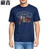 Unisexs T Shirt Adult Relaxed Fit Tshirt Jawa Motorcycle Logo On Black Summer Cheap Tshirt Retro Short Sleeve Shirt Soft