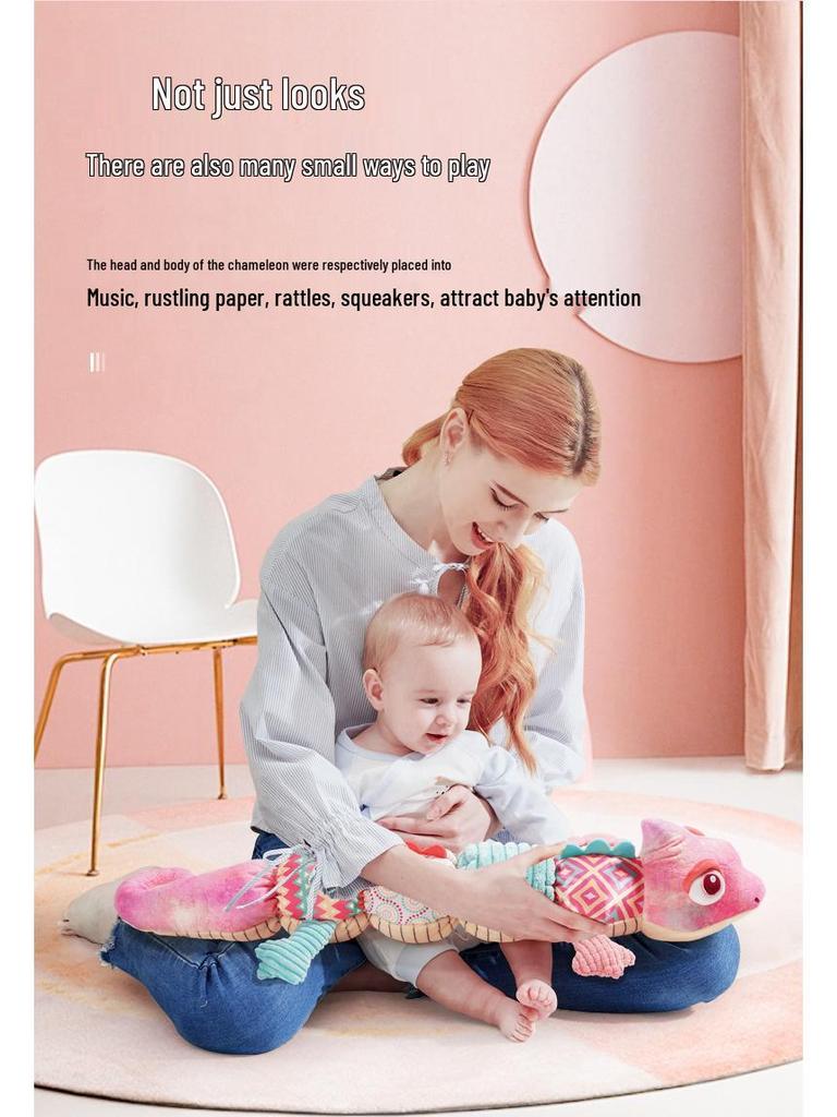 Sozzy Chameleon Baby Height Chart & Soothing Plush Toy, 0-1 Year Old Educational Doll
