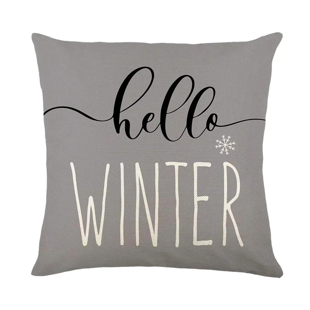 Christmas Decor Pillowcase 35/40/45Cm Holiday Farmhouse Home Decorative Cushion Cover Cute Dwarfs Reindeer 3D Print Pillow Cover
