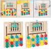 Wooden Color Matching Brain Teasers Game Activities Sorting Play Early Educational Travel Toy