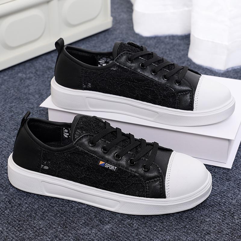 Explosive little white shoes women's summer thin versatile flat baseplate shoes students empty breathable sports shoes