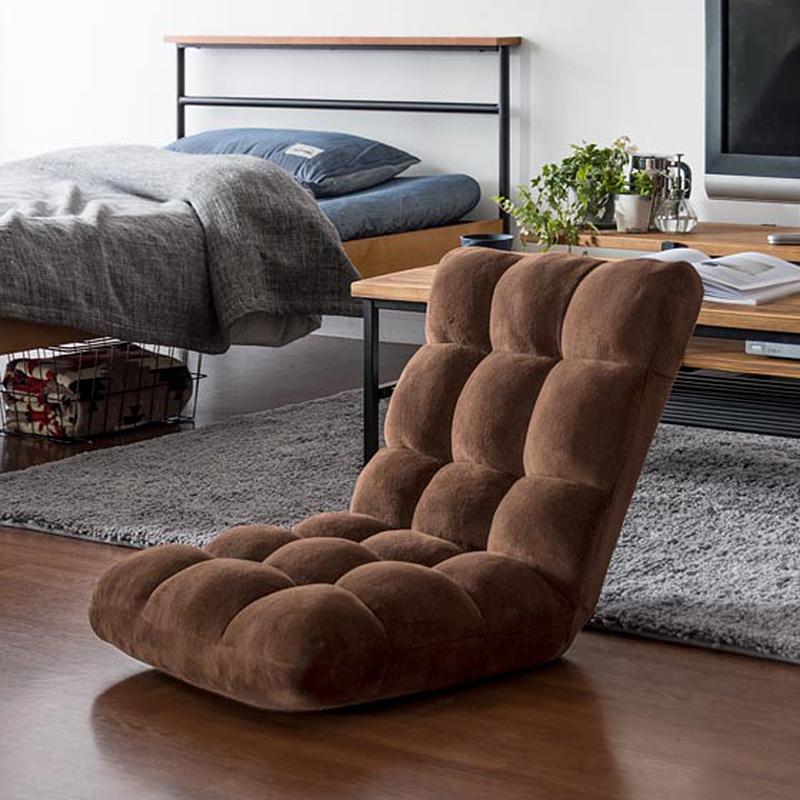 Foldable Floor Sofa Chair, Lazy Bag Bed for Living Room, Portable Lounger with Removable Cover, Easy Storage Ottoman for Bedroom