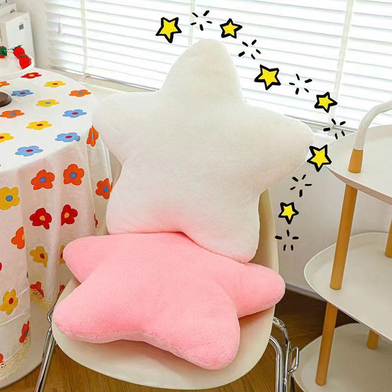 Ins New Star Throw Pillow Five-pointed Star Cushion Cute Plush Toy Sleeping Pillow Soft Girl Birthday Gift