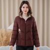Middle-aged and Elderly Women's Clothing Cold-proof Padded Jacket Jacket Stand-up Collar Thickened Warm Down Padded Jacket