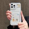 Card Slot Holder Silicone Wallet Pocket Case For Oppo Reno 10 14F 13F 12F Samsung A06 A16 A36 A56 Redmi Note 13 Honor X6A X6B Cover Clear Phone Bumper