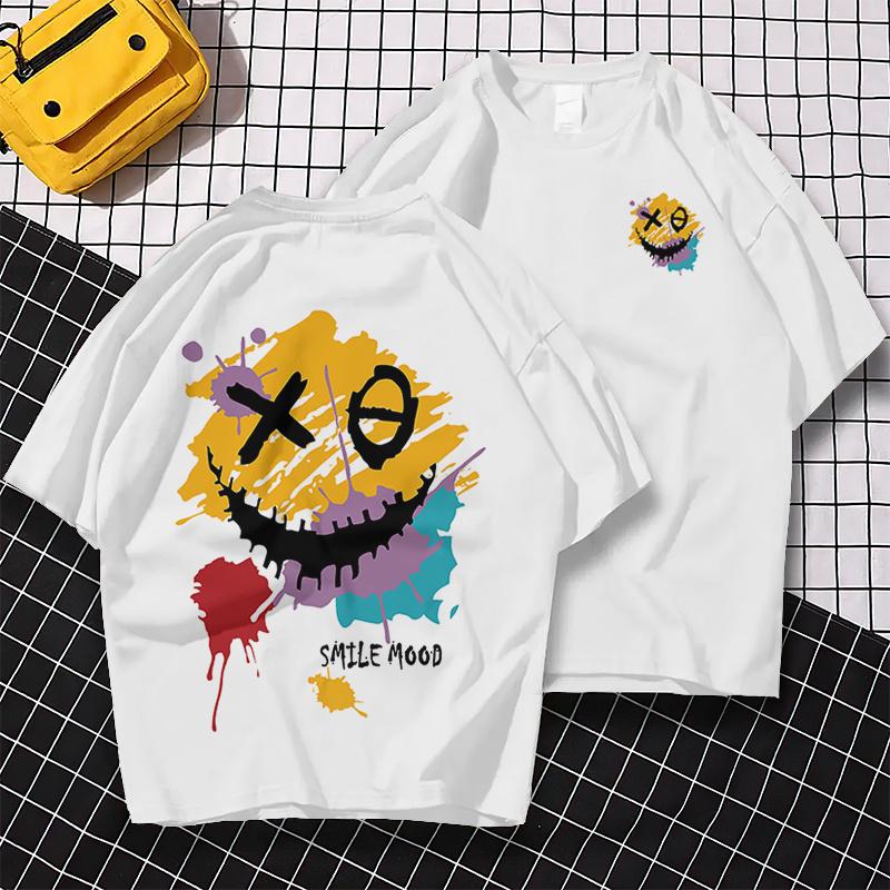 

Летняя мужская футболка с 3d красочным принтом и короткими рукавами, модные повседневные мужские топы, одежда, свободная футболка большого размера для мужчин, 2024 5XL