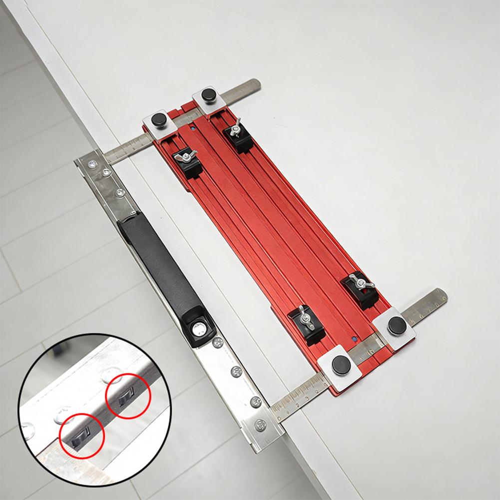 Woodworking Projects Red Cutting Guide Rail Track Saw Guide Fits Various Board Widths Millimeter-precision Scale