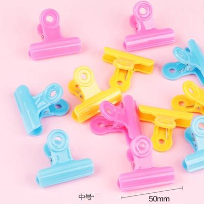 6pcs Clip Small Fresh Color Plastic Clip Multi functional Cute Book  Clip Long Tail Ticket Clip Student Exam Paper