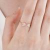 CRANNE Heart Ribbon Cubic Point Ring C24RB095
