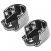 Clothes Tube Support Tube Round End Wall Mount Wardrobe Rail Hanger