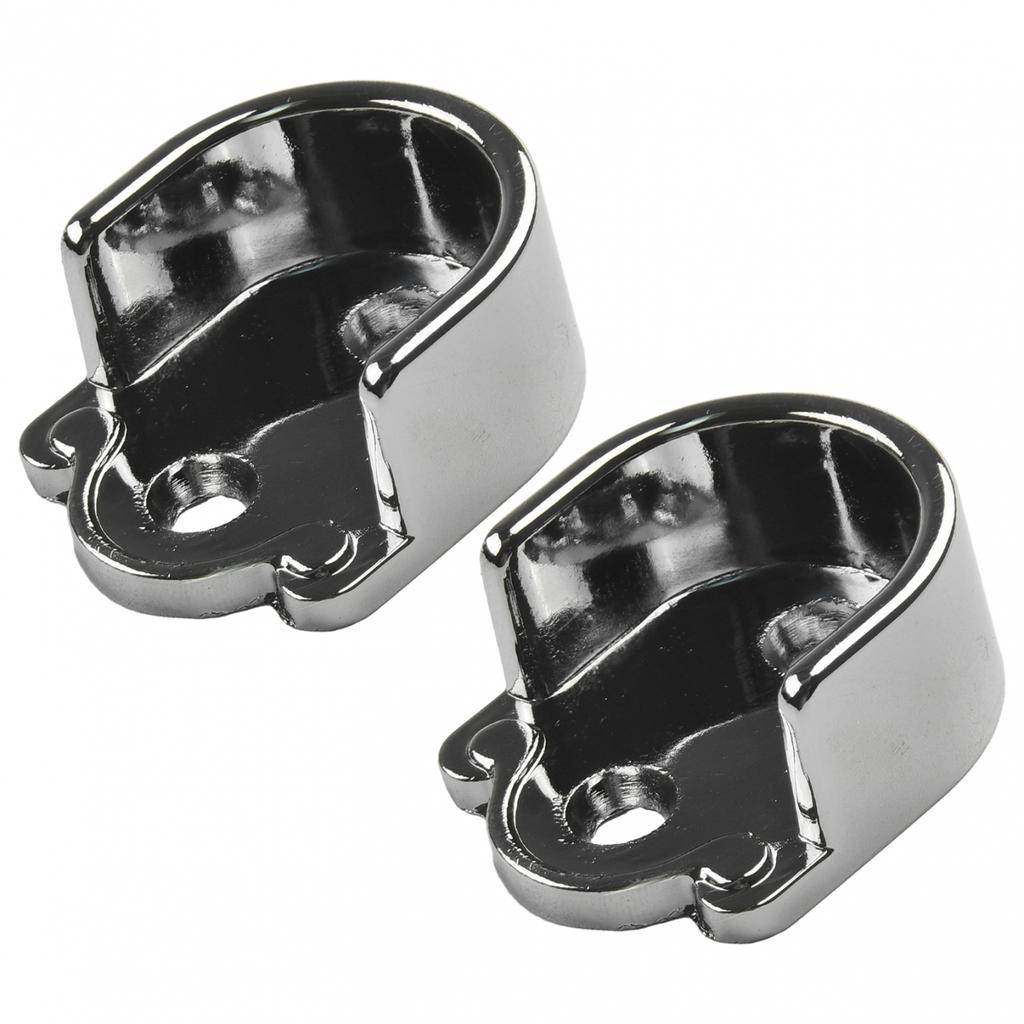 Clothes Tube Support Tube Round End Wall Mount Wardrobe Rail Hanger