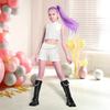 Kostým Lovkyně pro Dívky Děti Anime Inspirovaný Cosplay Scénický Outfit Idol Zpěvačky Bílé Vystoupení Obleč se Třpytivý Párty Set