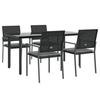 VidaXL Ensemble à manger de jardin 5 pcs coussins résine tressée acier 3187025