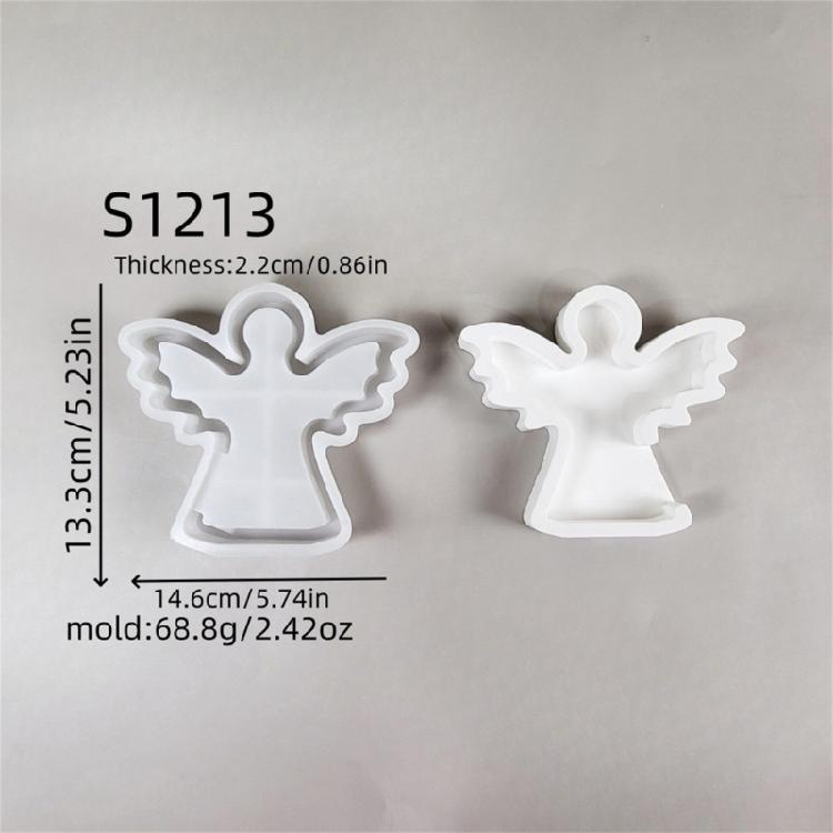 Silicone Mould Epoxy Resin Tool Angel with Heart Star Casting Molds Plasters Molds Craft Supply