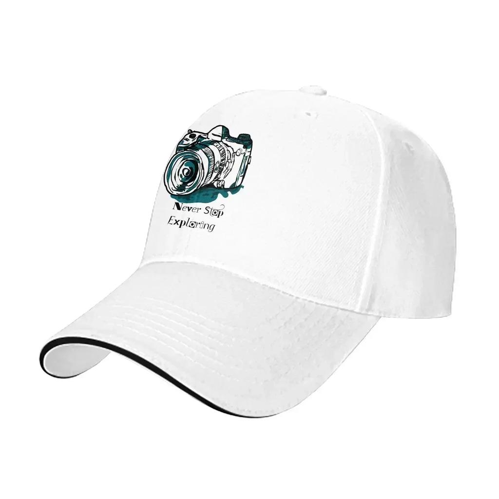 Pure Color Dad Hats Never Stop Mens Hat Sun Visor Baseball Caps Photographer Camera Patent Peaked Cap