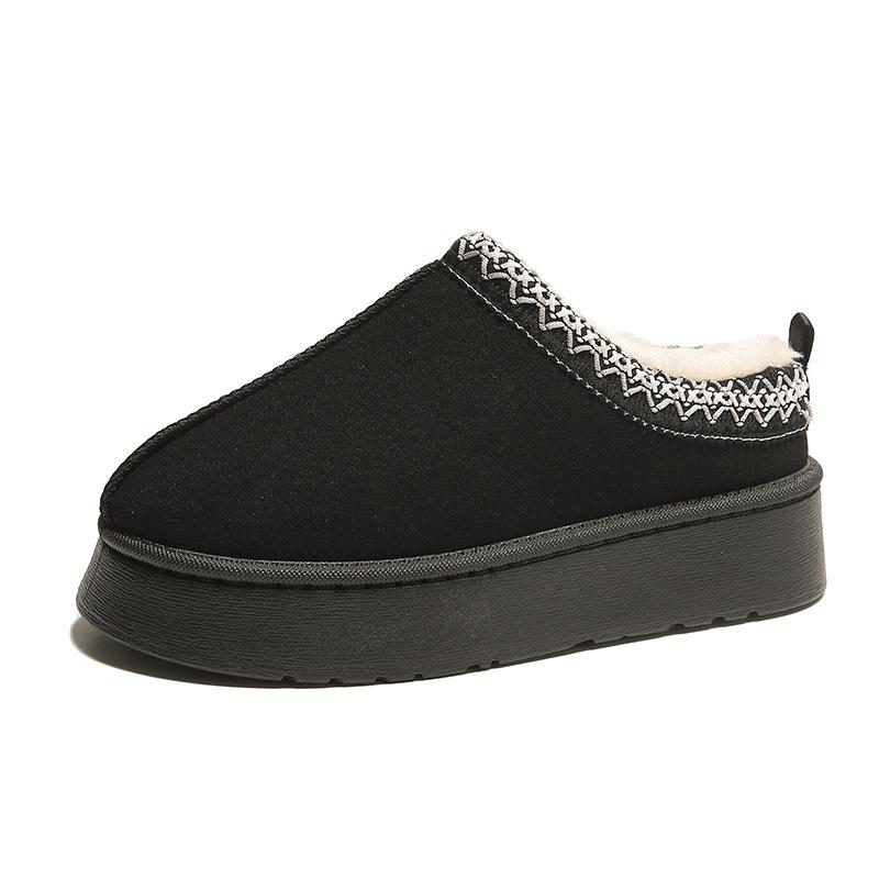 

Зимние сапоги, женские зимние новые зимние ботинки 2023 года, повседневная хлопковая обувь с толстой подошвой и плюшевой изоляцией 38 чёрный