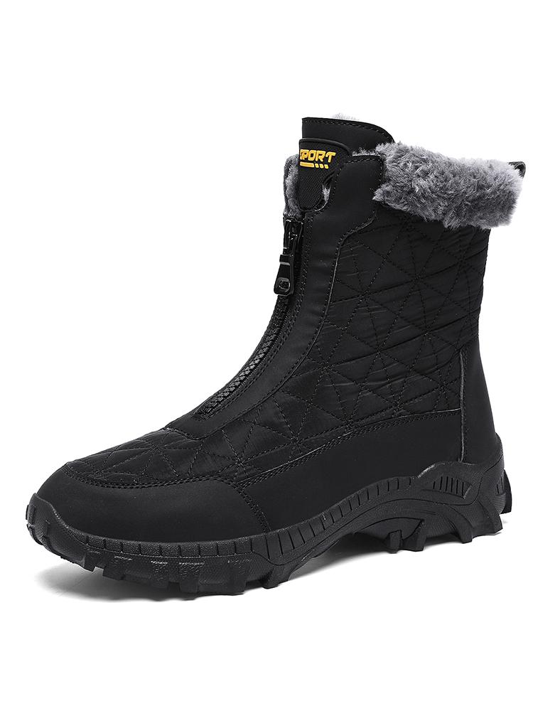 

Brand Men s Winter Shoes Waterproof Men s Boots Warm Plush Fashion Snow Boots Outdoor Non-slip Hiking Boots Men Work Ankle Boots 38