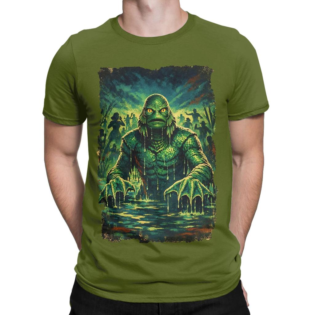 The Ccreature Strikes Retro Style Art Funny 100 Cotton Tshirt Ccreature From The Black Lagoon Tops Tees For Unisex