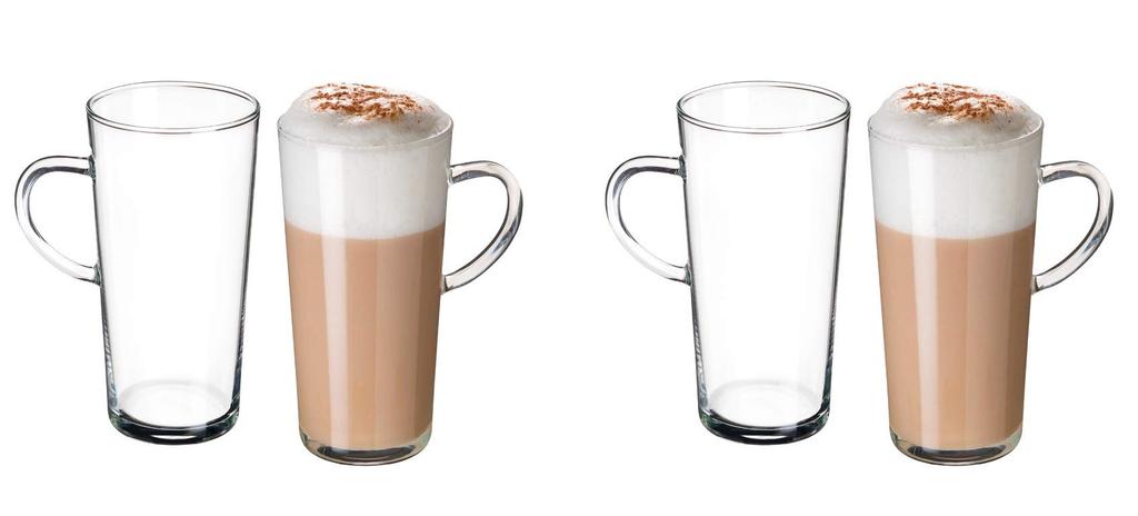 Czech-made heat-resistant glass, dishwasher-safe, SIMAX Carina mug set of 4, 2642-4