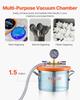 1.5 Gallon Vacuum Chamber 3.5CFM Single Stage Pump Degassing Chamber Kit