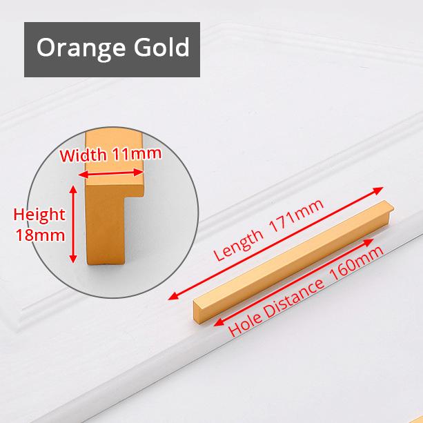KAK American Style Black Cabinet Handles Gold T Bar Aluminum Alloy Kitchen Cupboard Pulls Drawer Knobs Furniture Handle Hardware