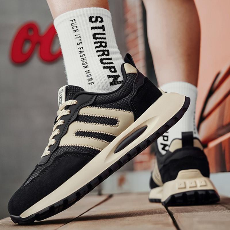 Spring New Men's Running Shoes Lightweight Flat Walking Shoes 2025 All-match Fashion Casual Shoes Outdoor Designer Tenis Hombre