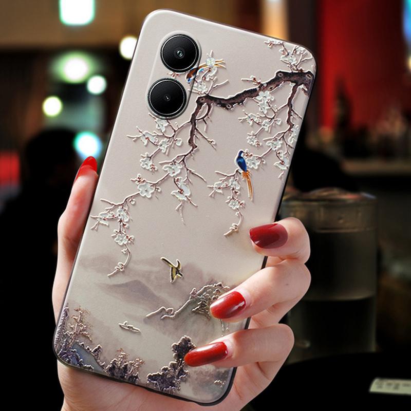 3D Relief Painted Phone Case For Honor Magic5 Pro Magic 5 4 Lite Case Silicon Cover For Honor Magic4 Lite 5G Case Fundas Coque