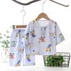 Summer Cotton Pajama Set Thin Air Conditioning Wear for Kids Baby Home Loungewear