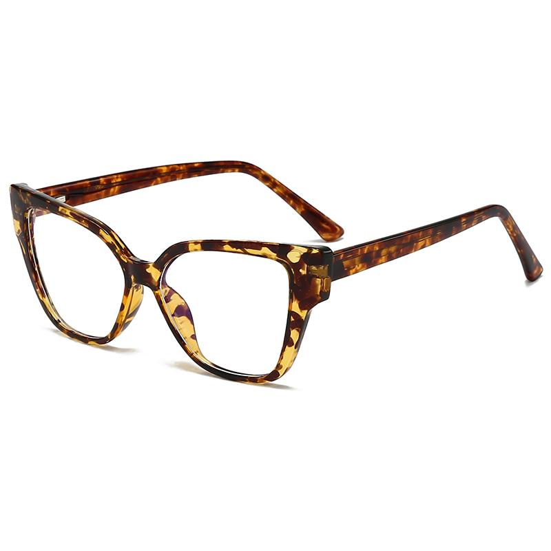 New Anti-Blue Light Glasses For Women Pc Core Legs Fashion Retro Plate Color Flat Mirror Can Be Equipped With Mirror 5707