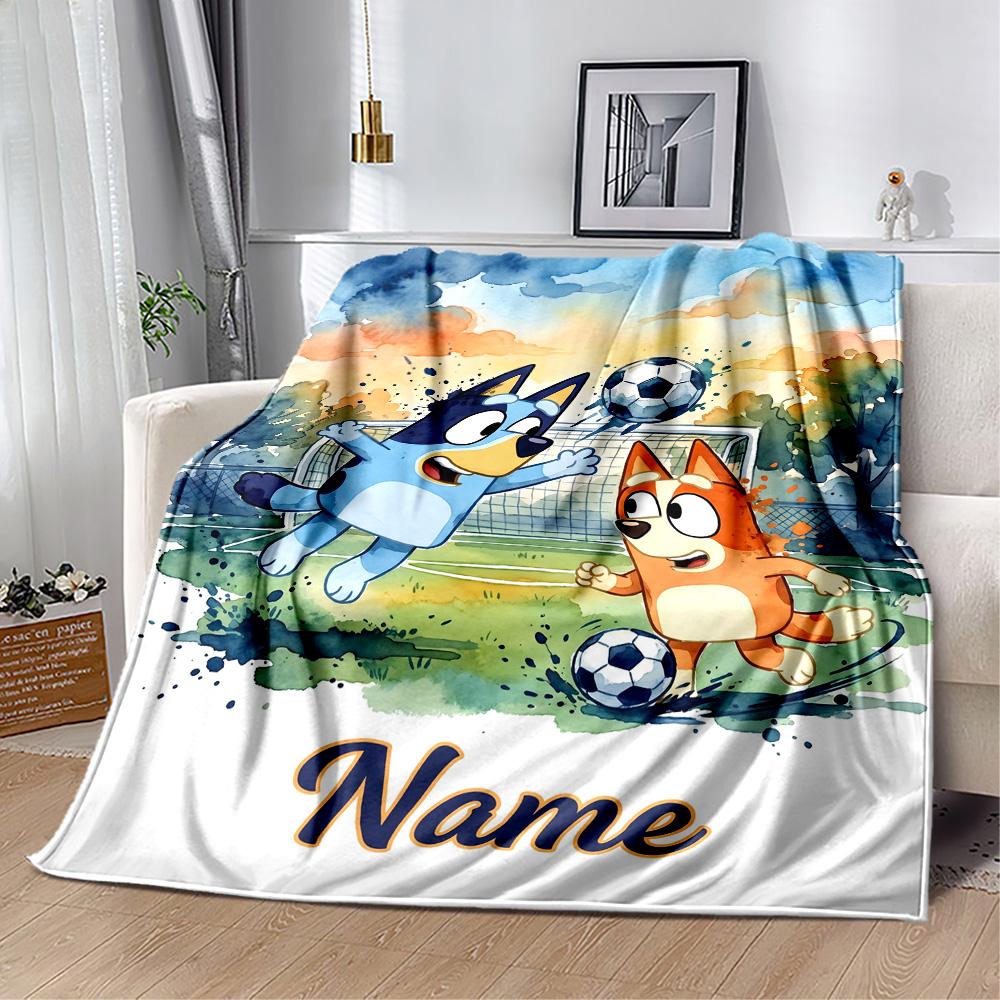 Football Fun Personalized Text Blanket Lightweight Customizable Blanket Warmthful Decor Suitable for Office Seaside Living Room Office Chair