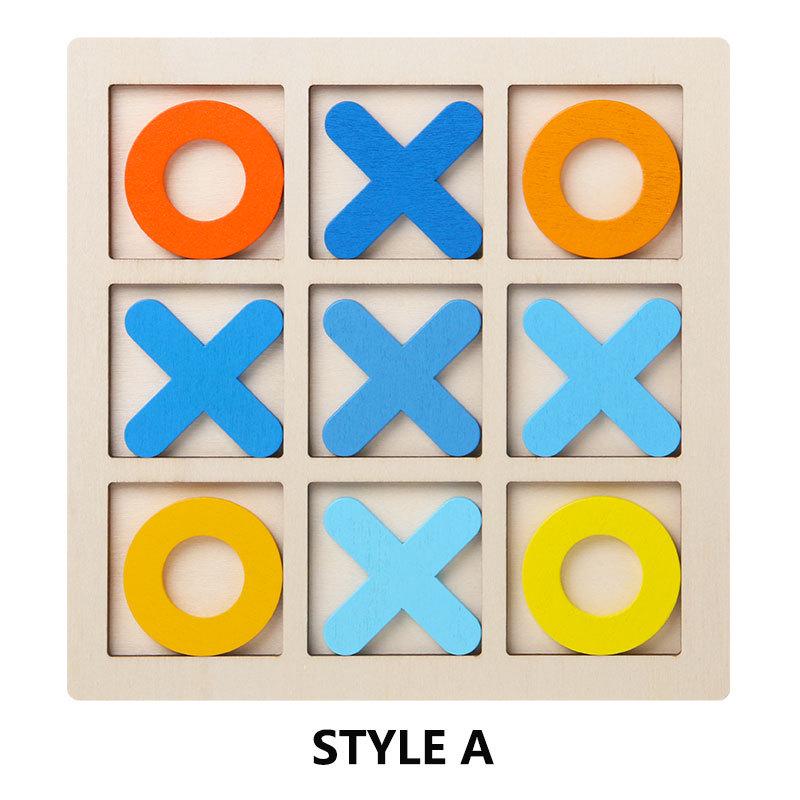 Wooden Tic-Tac-Toe Educational Game for Kids - Enhance Logical Thinking and Enjoy Entertaining Battles