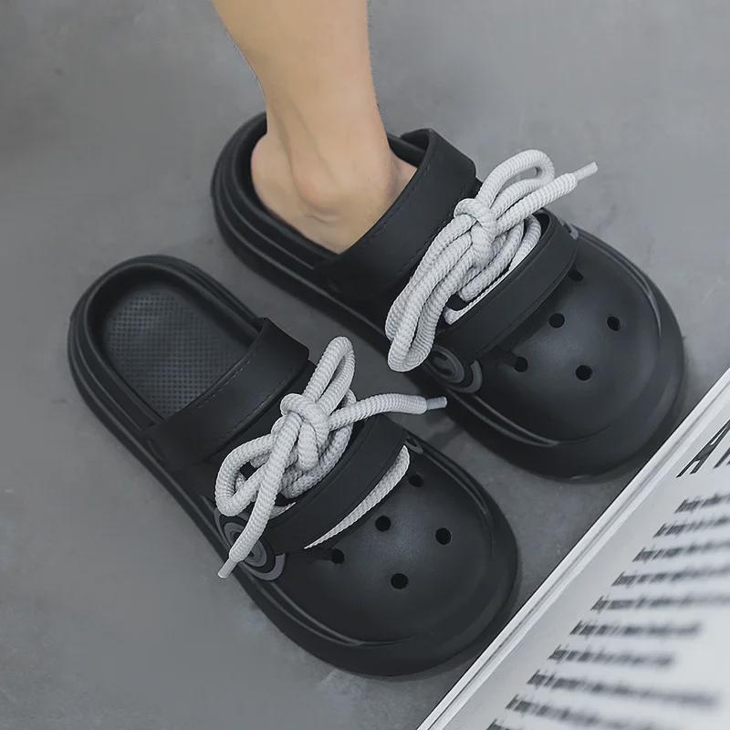 Thick-Soled Couple's Breathable Non-Slip Beach Sandals for Comfortable Holiday Leisure