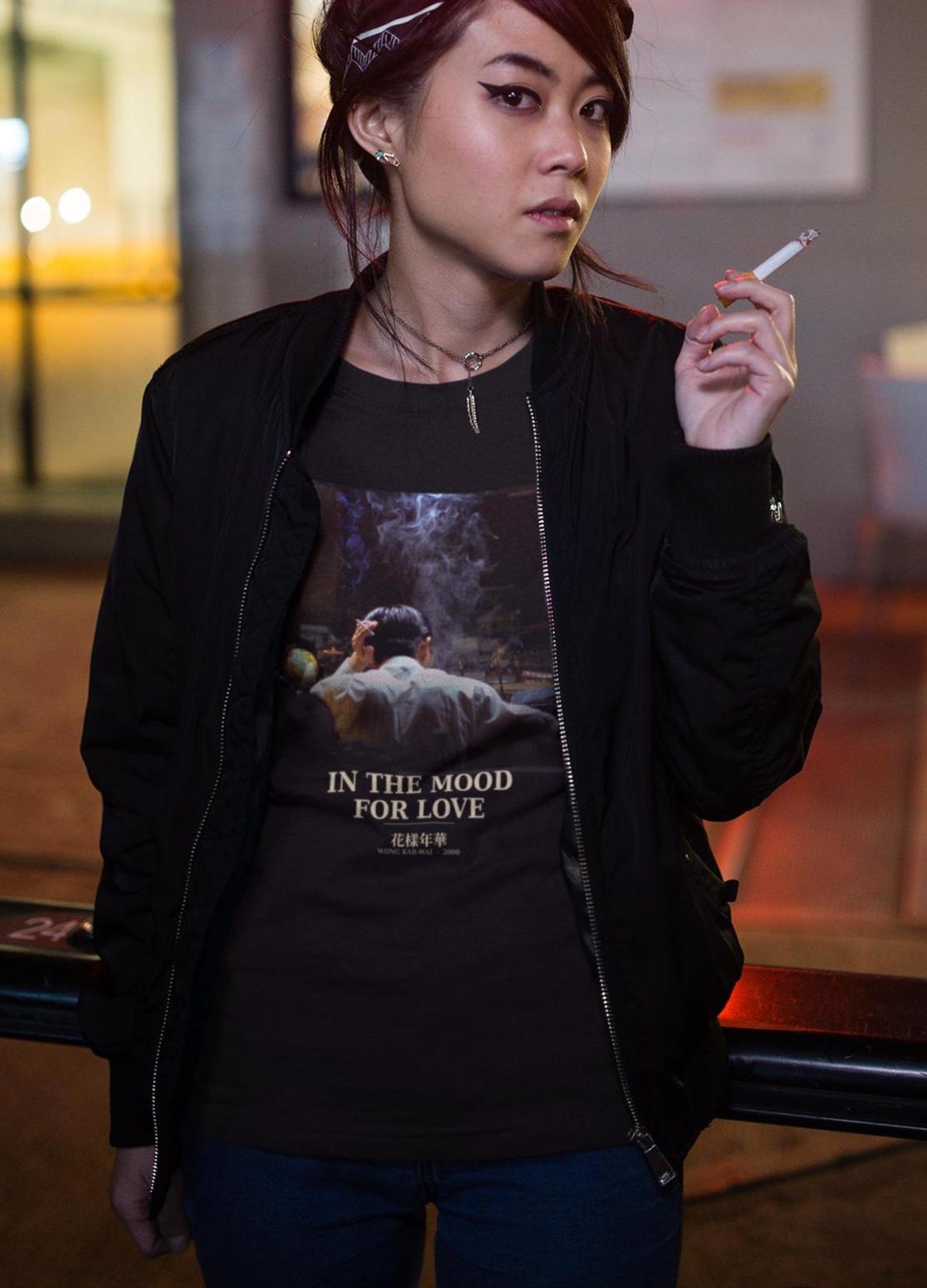 In the Mood for Love Smoke Tee | Wong Kar Wai Film Shirt | Hong Kong Cinema Streetwear M