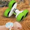 F125 2.4G RC Stunt Car Rotating Wireless Remote Control Car Model Children ToyGreen