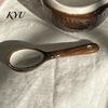 Bicchieri Decorativi da Cucina Vintage Guscio di Cocco Tazza in Ceramica, Tazza da Caffè Irregolare Fatta a Mano con Cucchiaino, Tazza Smaltata Facile da Pulire Texture Rustica