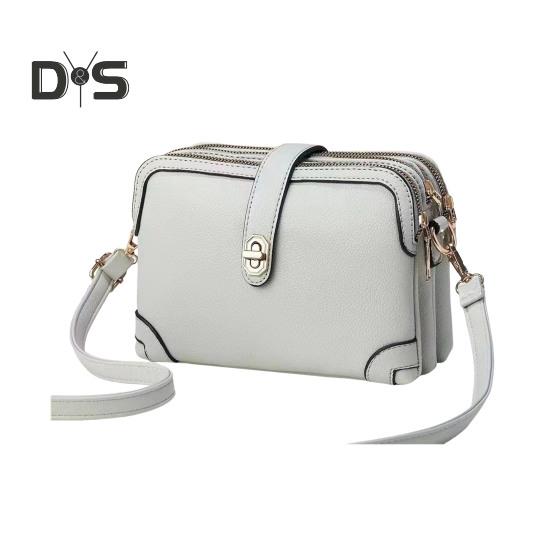 Dámská kabelka přes rameno s odnímatelným nastavitelným ramenním popruhem, více kapes, crossbody taška nebo peněženka na telefon, kosmetická kabelka z umělé kůže na cesty