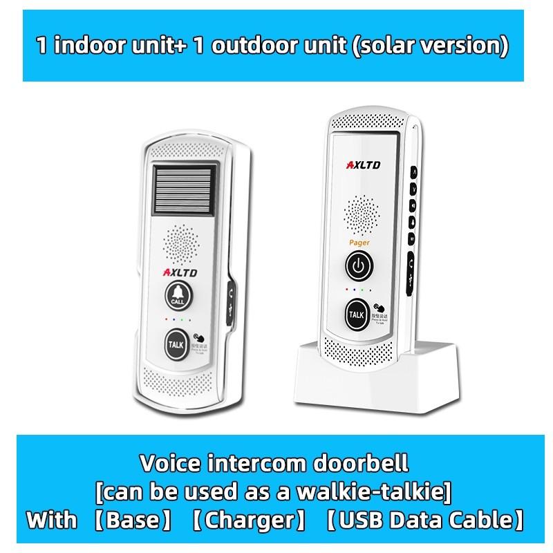 1-3 km 16 Channels Range Solar Voice Wireless Doorbell Waterproof Electronic Intercom System Doorbell Home Voice Intercom Device